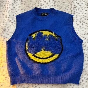 Cider Royal Blue Smiley Sweater Vest